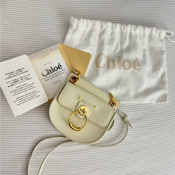 Chloé natural white leather mini flat pouch - Picture 5 of 6